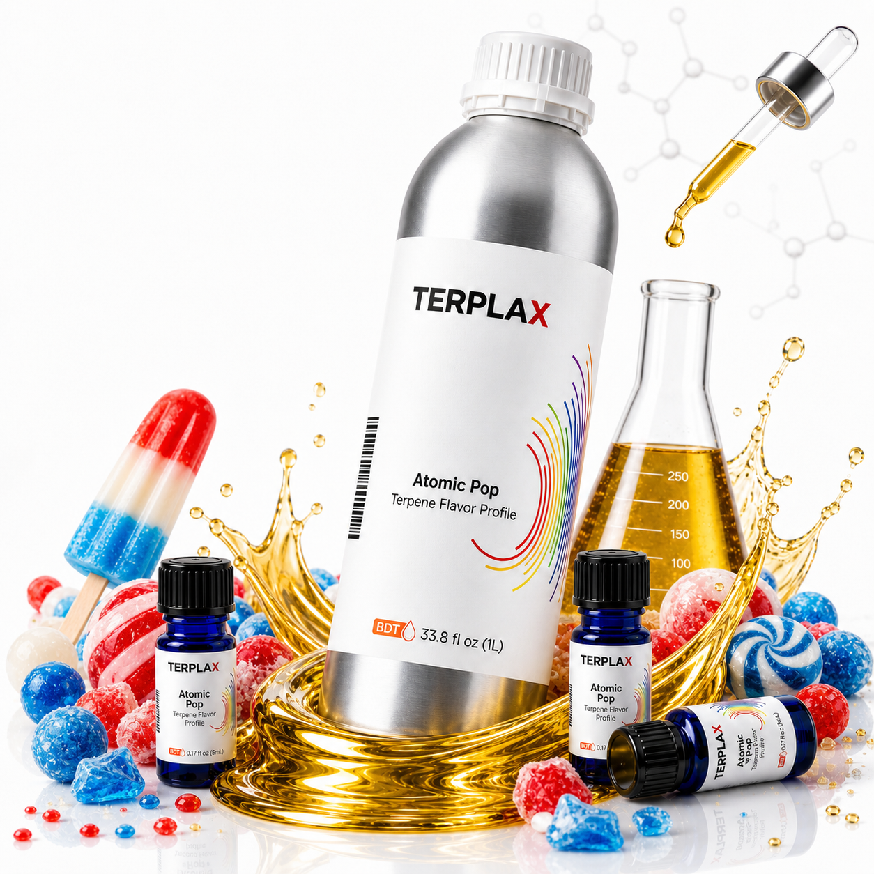 Atomic Pop terpene profile scene